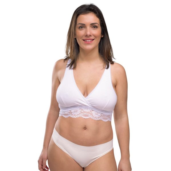 Carriwell Organic Δαντελένιο Σουτιέν Θηλασμού Κρουαζέ
