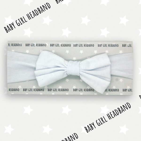 Baby HairBand Bow Λευκό