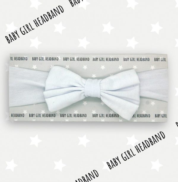 Baby HairBand Bow Λευκό