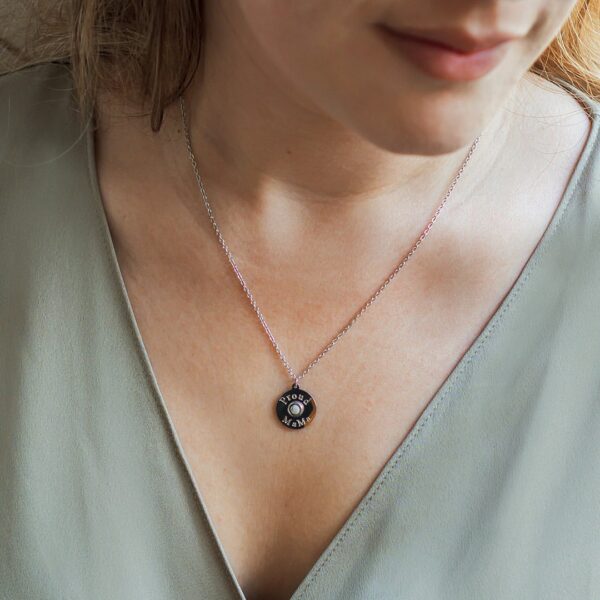 Proud MaMa Κολιέ Steel Gold Marble