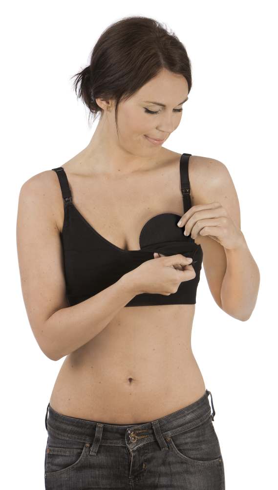 Carriwell Επιθέματα πλενόμενα 100% βαμβάκι (μαύρο) (Σετ 6)