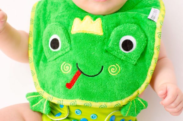 100% Cotton Σαλιάρα - Flippy the Frog