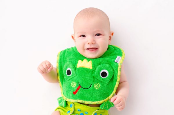 100% Cotton Σαλιάρα - Flippy the Frog