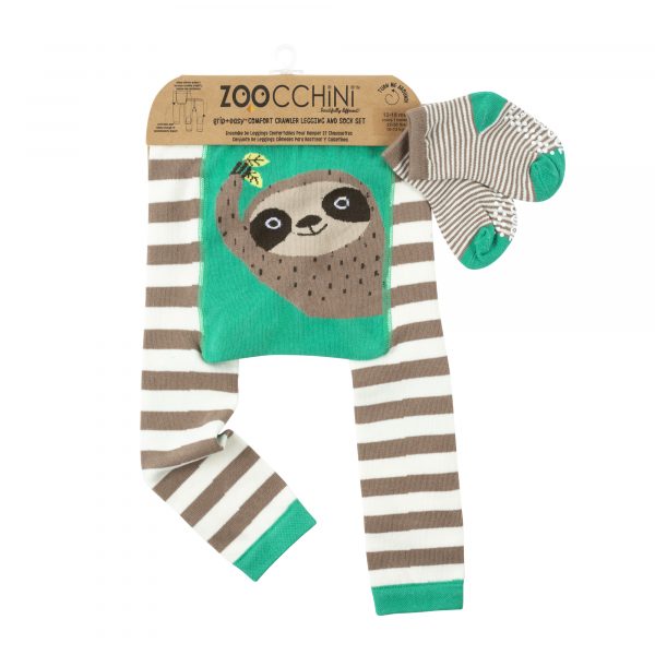 Grip+Easy Crawler Pants & Socks Set - Silas the Sloth