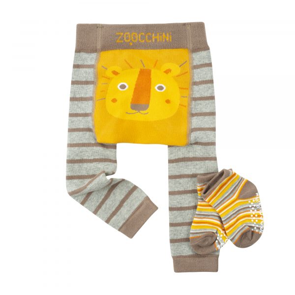 Grip+Easy Crawler Pants & Socks Set - Leo the Lion
