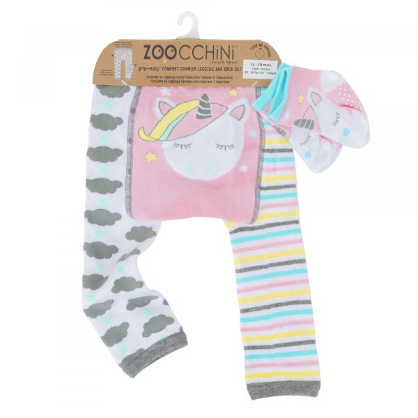Alicorn PS 1 Grip+Easy Crawler Pants & Socks Set - Allie the Alicorn
