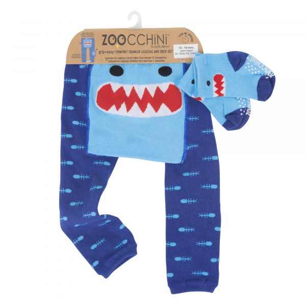 Grip+Easy Crawler Pants & Socks Set -  Sherman the Shark