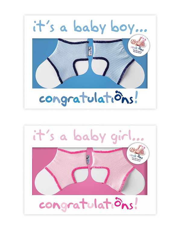 Sock Ons - Congratulations Card