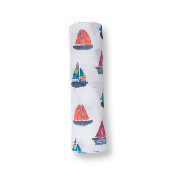 Lulujo Μουσελίνα – Sailboats Swaddling Blanket