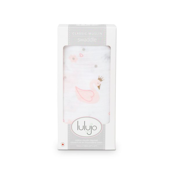 Lulujo Μουσελίνα – Swan Swaddling Blanket