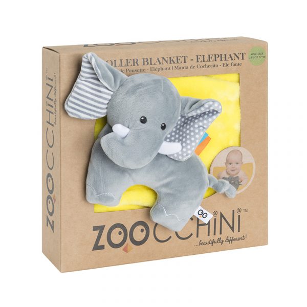 Elephant Blanket Packaging PS Zoocchini Stroller Blanket - Elephant Buddy