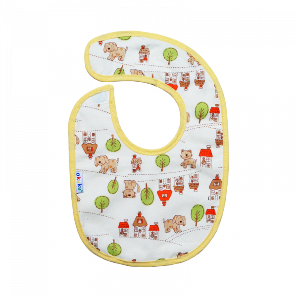 A1300_3 Αδιάβροχη Βαμβακερή Σαλιάρα με Velcro