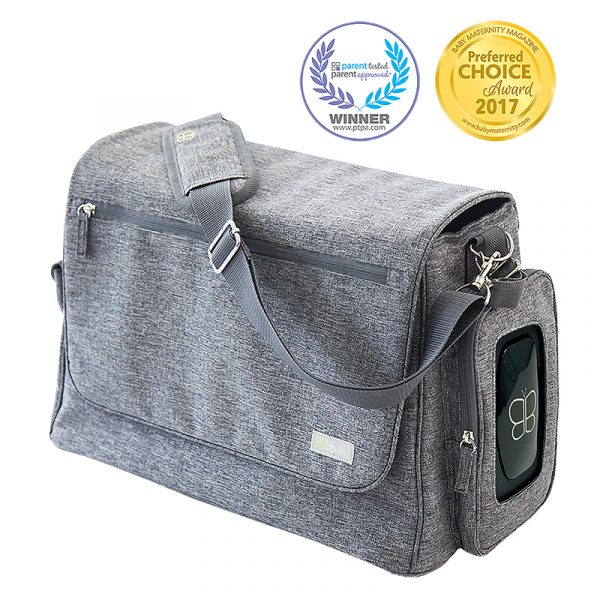 B0110-00-Ultra-1 Bbluv Ultra – Τσαντα αλλαξιερα Heather Grey