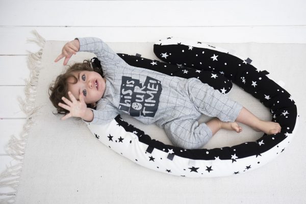 Minene Πολυχρηστικό Μαξιλάρι - Snuggly Snake Cotton Black & White