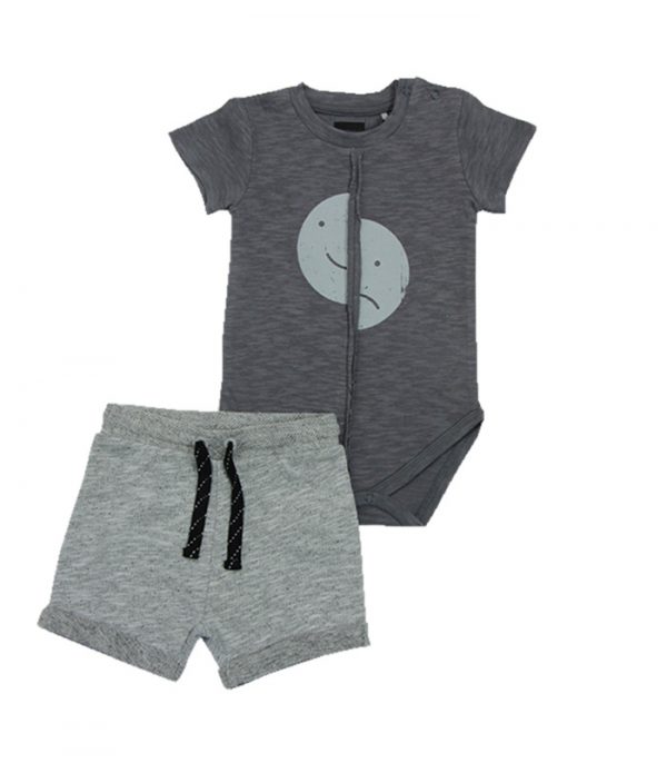 Minene Baby Set Grey Printed