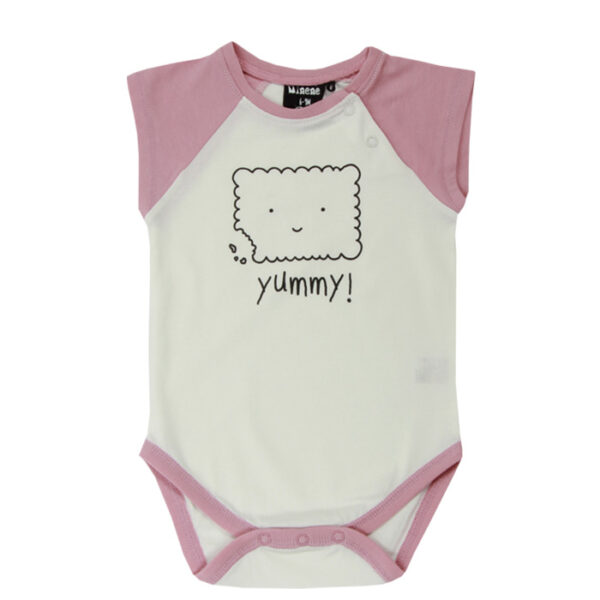 Minene Bodysuit Baby Girl Άσπρο Μπισκοτάκι