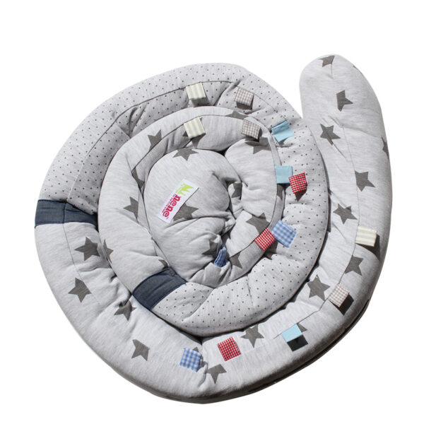 Minene Πολυχρηστικό Μαξιλάρι - Snuggly Snake Jersey Γκρι Αστέρια