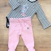 Minene Set Baby Girl Unicorn Stripes