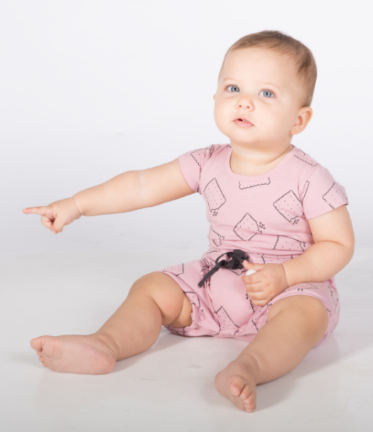 Minene Baby Overall 3/4 Μπισκοτάκι Girl