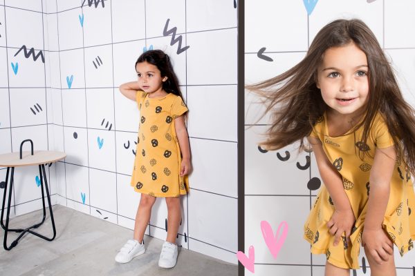 Minene Φόρεμα Κίτρινο Pretzel