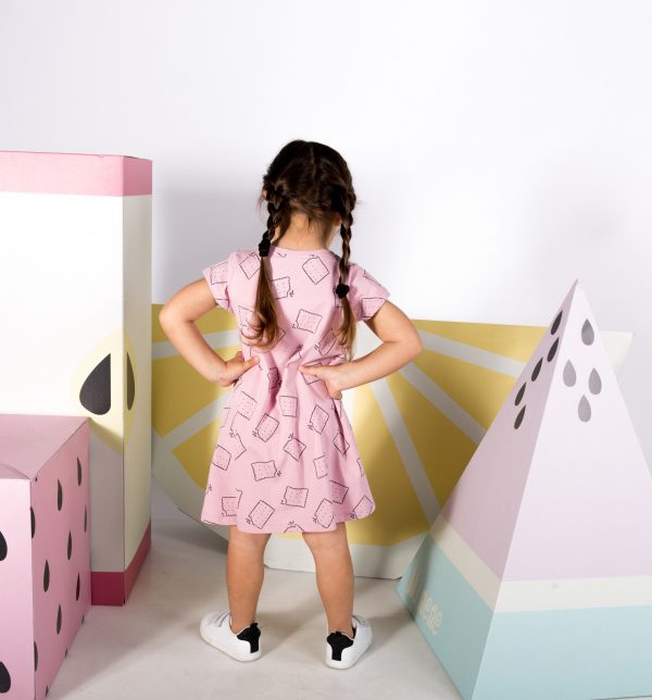 Minene Φόρεμα Ροζ Μπισκοτάκια