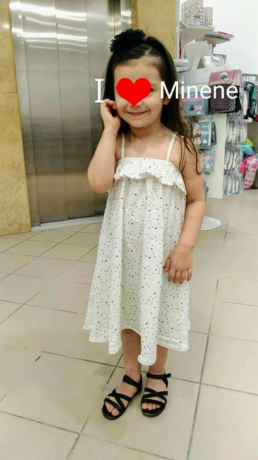 Minene Φόρεμα Άσπρο με Αστέρια