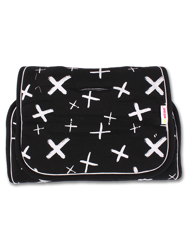 Κάλυμμα με επωμίδες Ασπρόμαυρο "X"