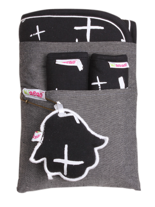 Κάλυμμα με επωμίδες Ασπρόμαυρο "X"