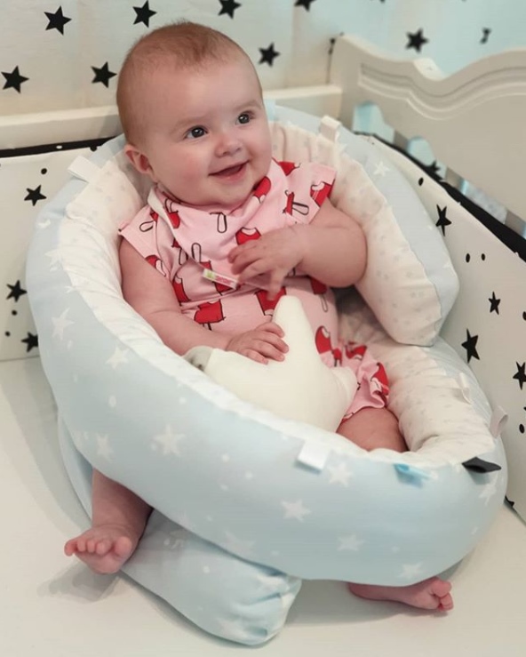 Minene Πολυχρηστικο Μαξιλαρι – Snuggly Snake Cotton Blue Stars