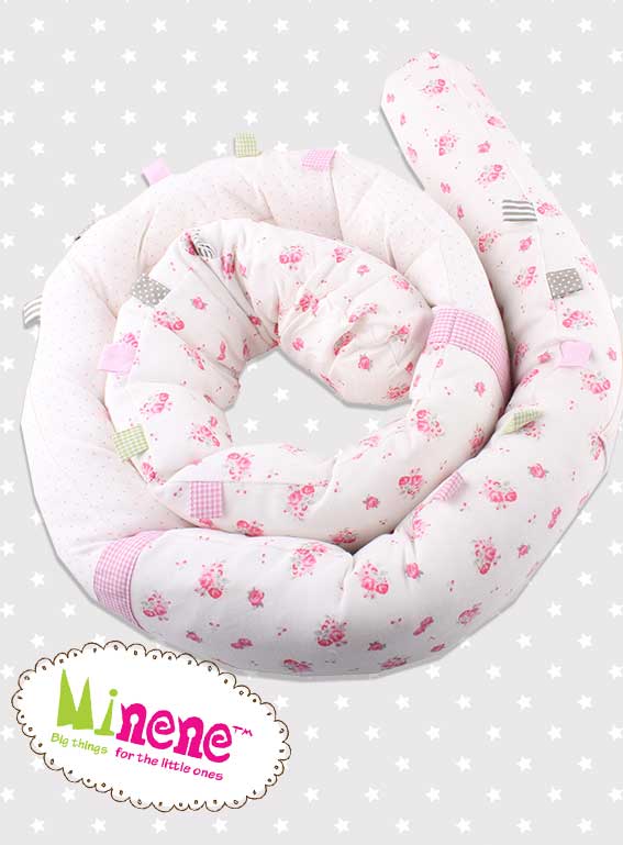 Minene Πολυχρηστικό Μαξιλάρι - Snuggly Snake Jersey Γκρι Αστέρια