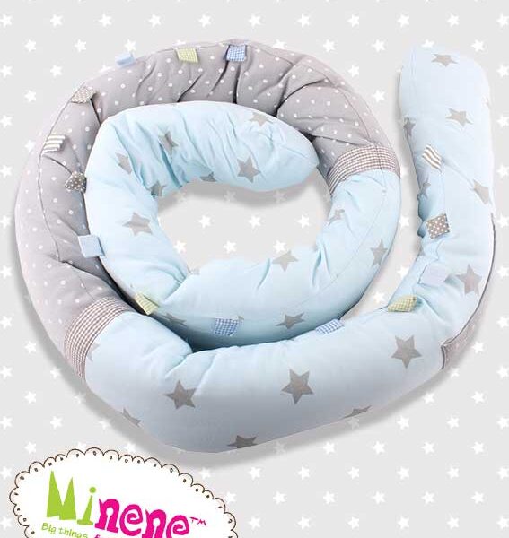 Minene Πολυχρηστικό Μαξιλάρι - Snuggly Snake Jersey Μπλε Αστέρια