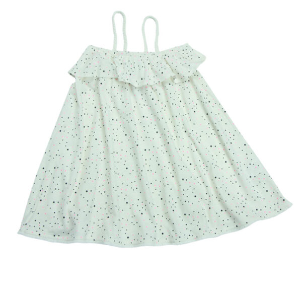 Minene Φόρεμα Άσπρο με Αστέρια