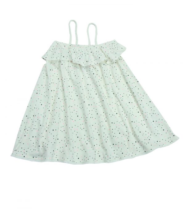 Minene Φόρεμα Άσπρο με Αστέρια