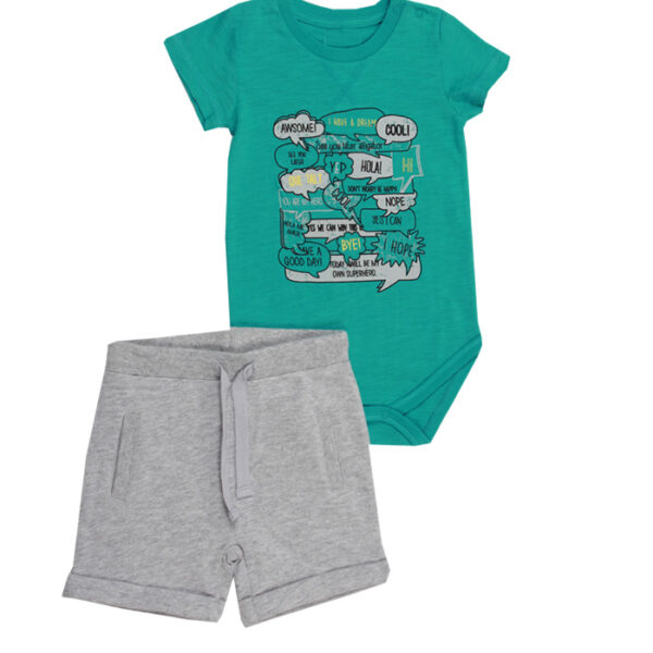 mn2814100310 Minene Baby Boy Set Turquoise Tags