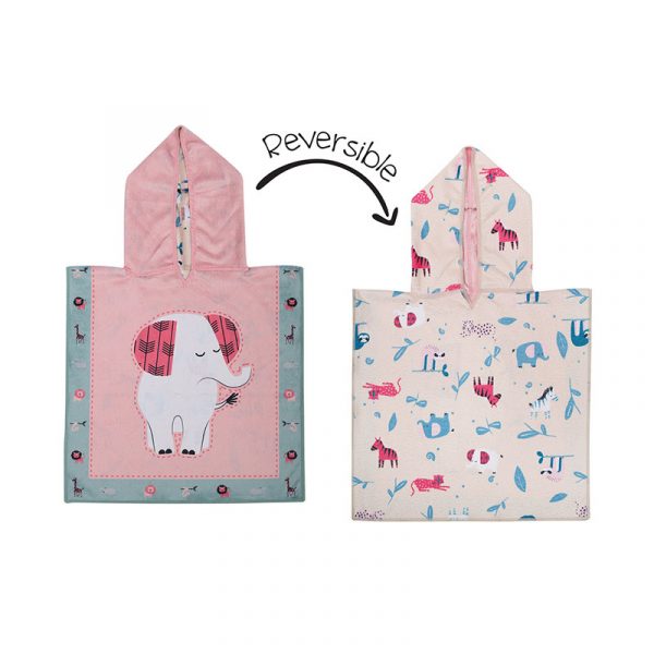 Baby Πόντσο Διπλής Όψης UPF50+ Elephant