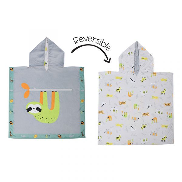 Πόντσο Διπλής Όψης UPF50+ Sloth/Zoo