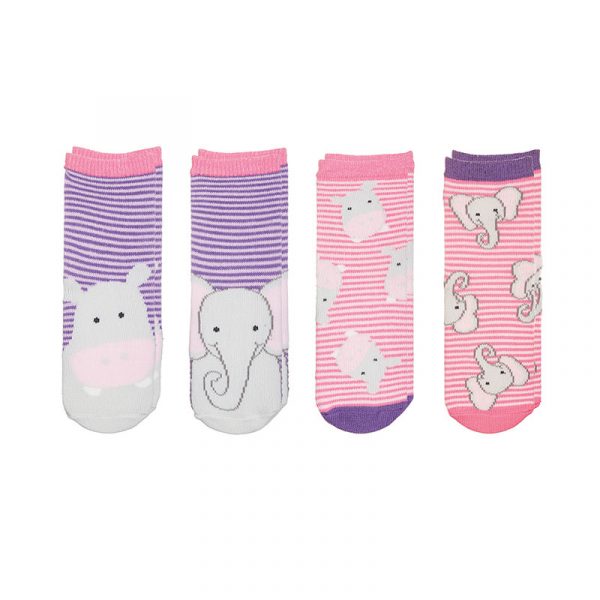 FlapJackKids Mix and Match Socks - Hippo/Elephant