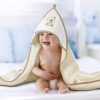 Βρεφική Πετσέτα Με κουκούλα Κρεμ
