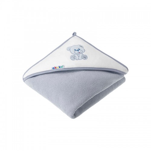 Βρεφική Πετσέτα Με κουκούλα Γκρι