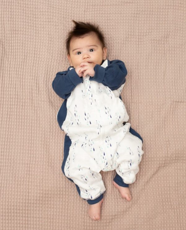 70% Bamboo 30% Cotton Sleepsuit - Fish - S , 1 T