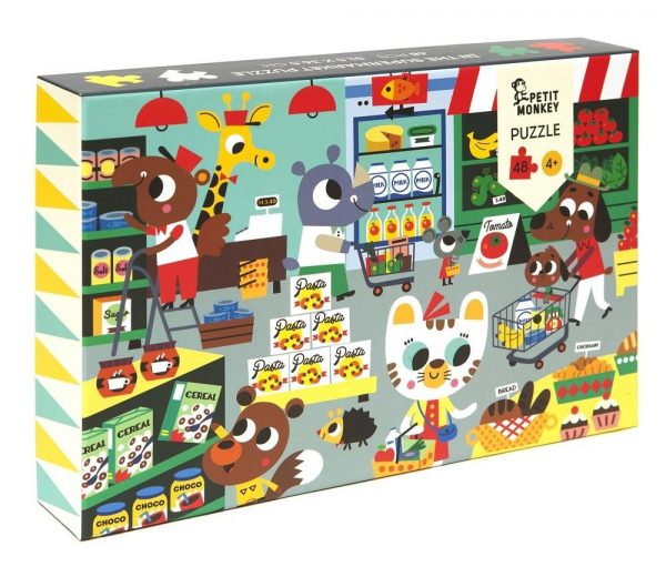 Petit Monkey – Παζλ “Στο Σούπερ μάρκετ” 48 pcs / 4 yr +