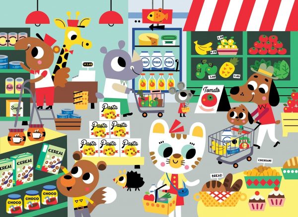Petit Monkey – Παζλ “Στο Σούπερ μάρκετ” 48 pcs / 4 yr +