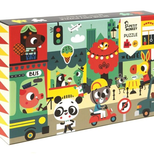 Petit Monkey – Παζλ “Στην Πόλη” 48 pcs / 4 yr +