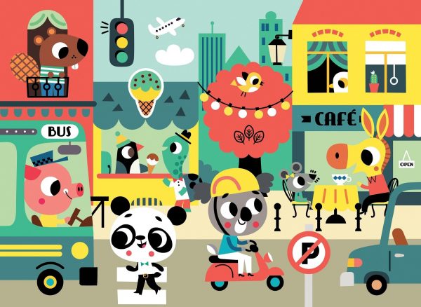 Petit Monkey – Παζλ “Στην Πόλη” 48 pcs / 4 yr +