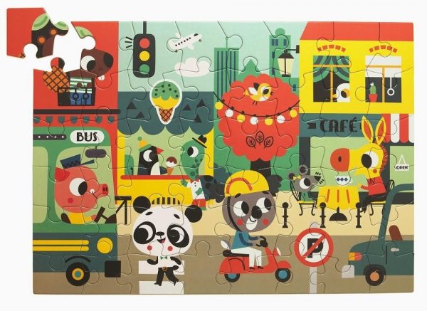 Petit Monkey – Παζλ “Στην Πόλη” 48 pcs / 4 yr +