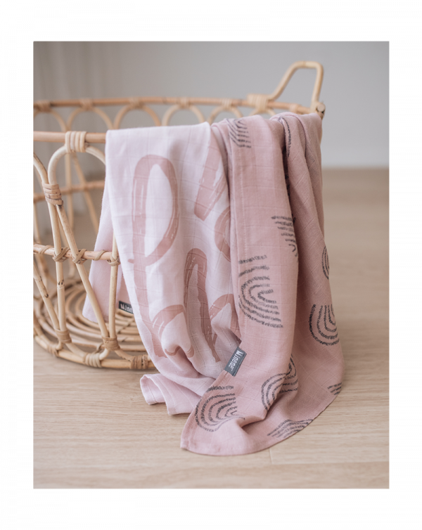 Minene - Bamboo Πάνα Αγκαλιάς Pink