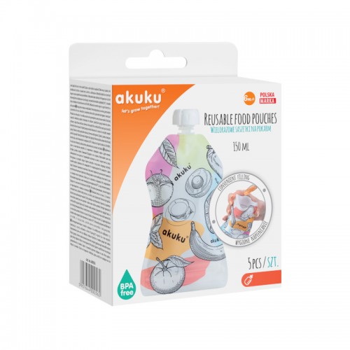 Reusable Food Pouch με στόμιο