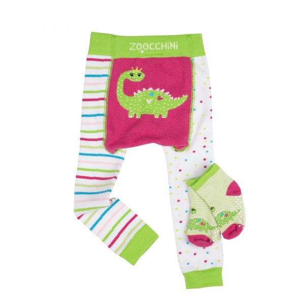 Grip+Easy Crawler Pants & Socks Set - Dinosaur