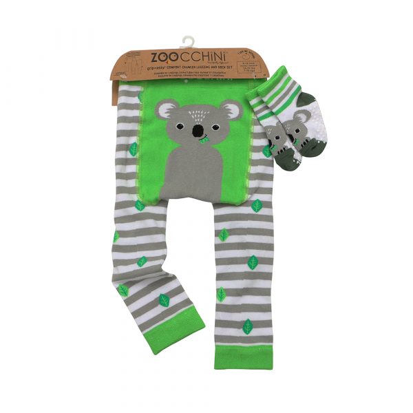 Grip+Easy Crawler Pants & Socks Set - Koala