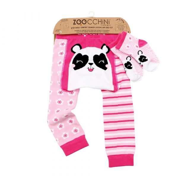 Grip+Easy Crawler Pants & Socks Set - Panda